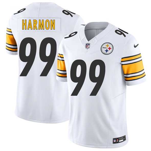 Men & Women & Youth Pittsburgh Steelers #99 Derrick Harmon White 2025 Draft F.U.S.E. Vapor Limited Stitched Jersey